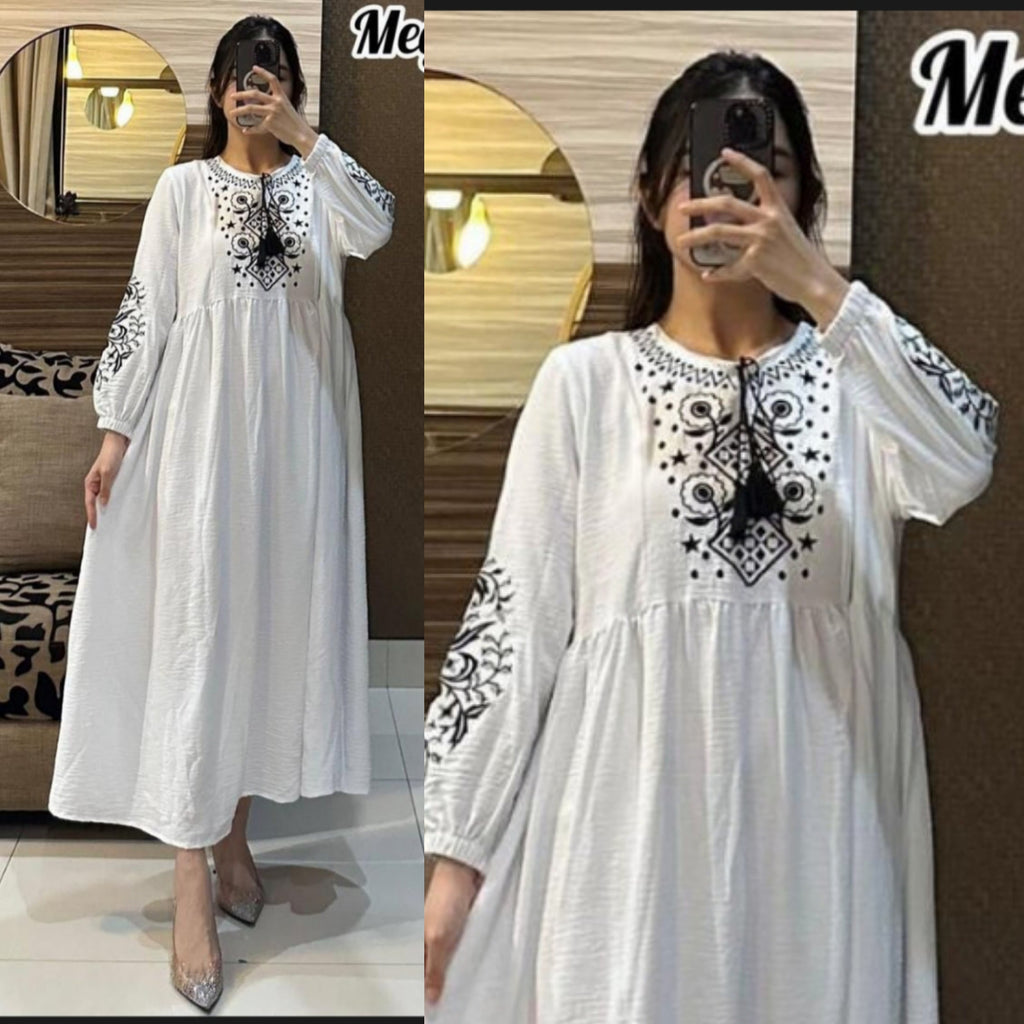 Maxi Dress with Embroidery - Megumi By Samiha Apparels