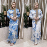 A-Line Maxi Dress – Leaf Modest Elegance with a Touch of Nature