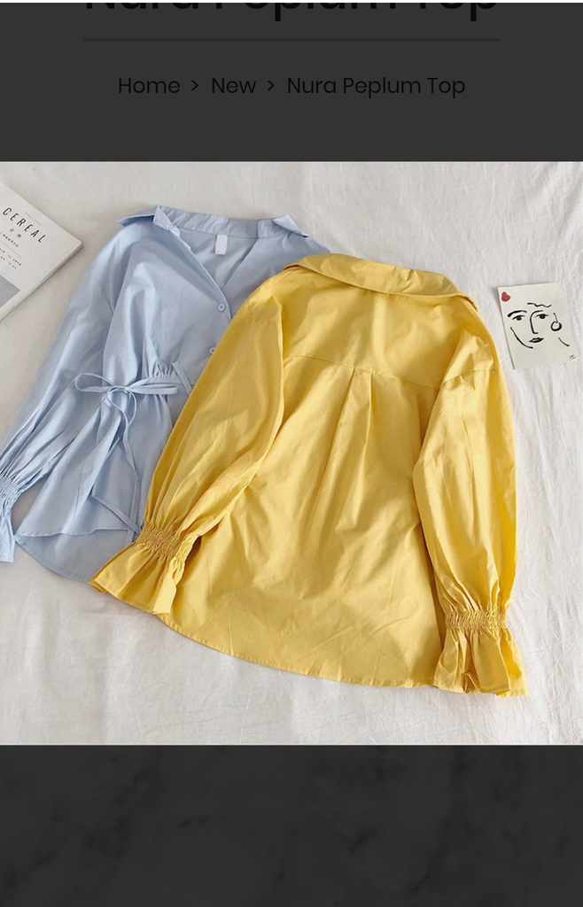 Korean Sweet  Peplum Tops - Samiha Apparels