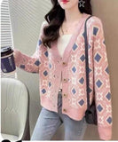 Korean Knitted Cardigan Diamond