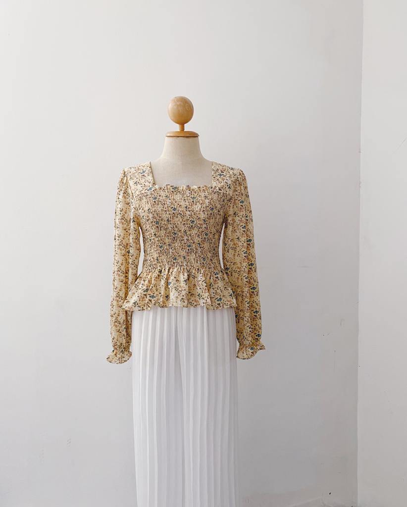 Smocked Peplum Top - Samiha Apparels