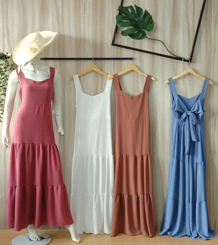 Tie & Back Slip On Dress - Naifah