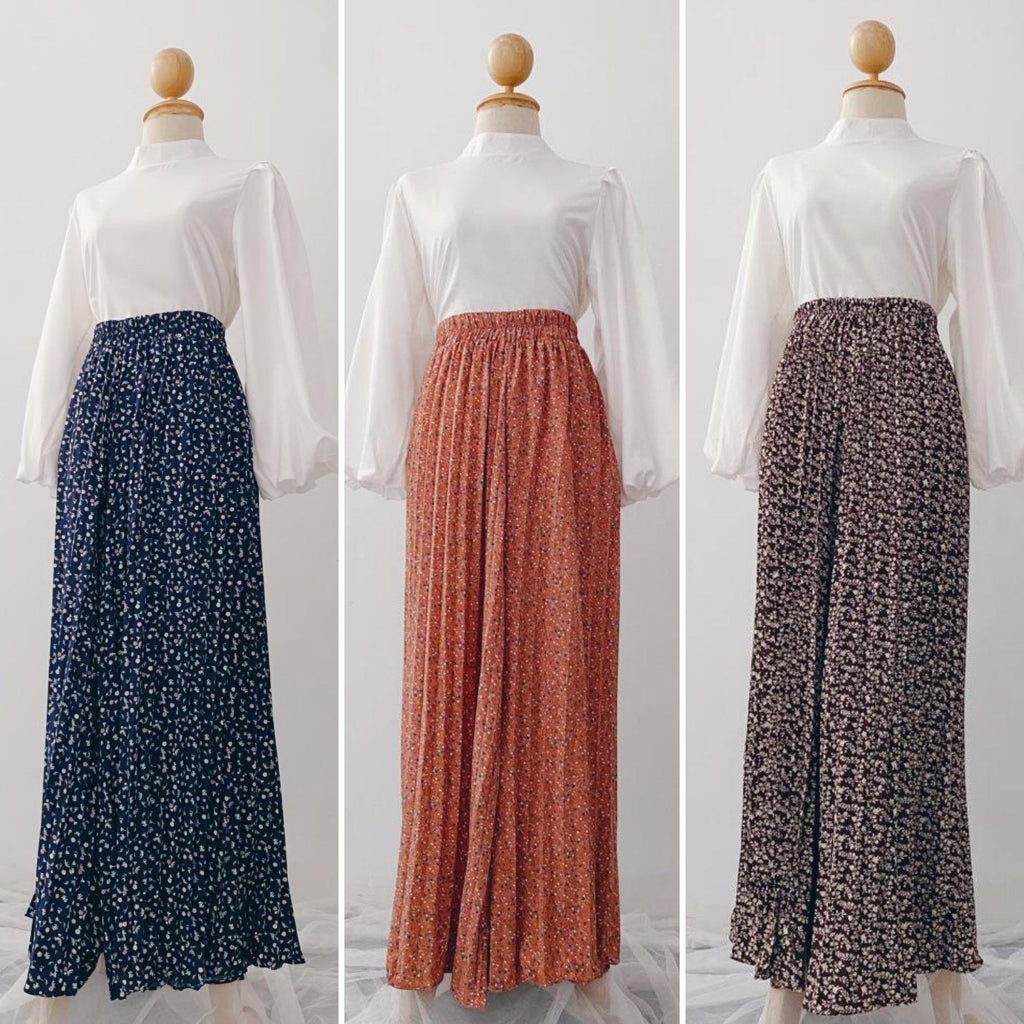 Korean Pleated pants - Floral - Samiha Apparels