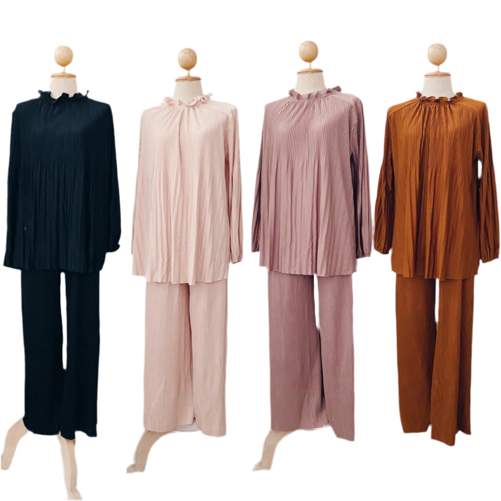 Pleated Set Pants & Top's