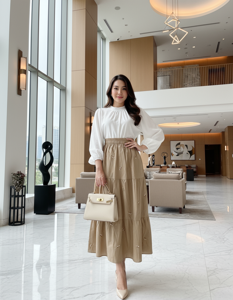 Embroidery Tiered Skirt – Effortless Elegance in Every Step!