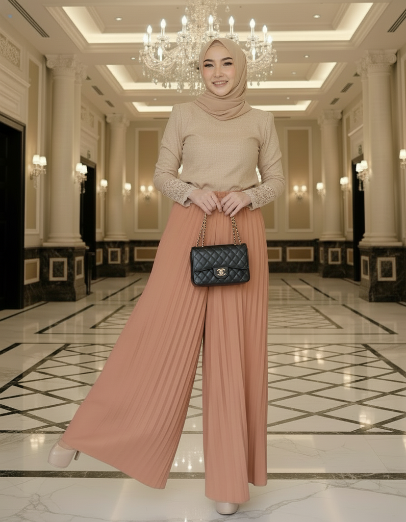 Pleated Chiffon Culottes – Flowy & Elegant