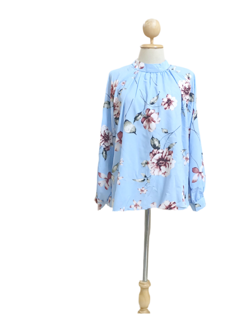 Printed Raglan Sleeve Top – Modest Fit
