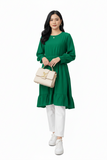Midi dress - Hima Elastic band at waistlines