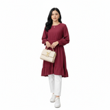 Midi dress - Hima Elastic band at waistlines