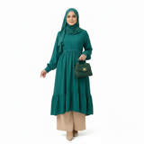 Midi dress - Hima Elastic band at waistlines