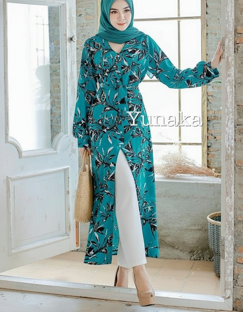 Hayathi Maxi Floral Cardigan – Modest Fit