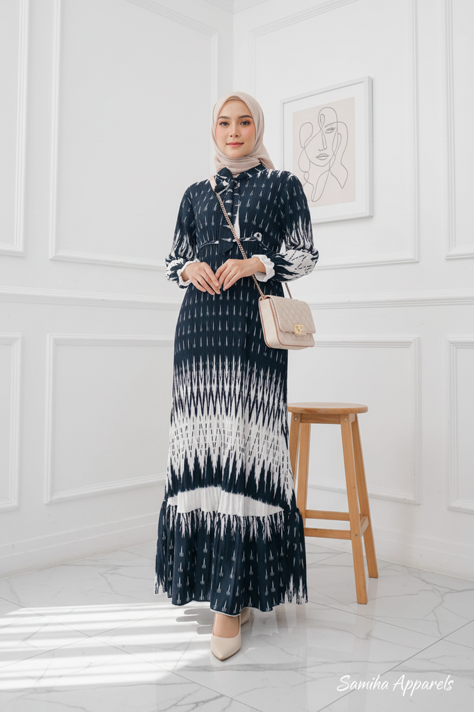 Pleated Maxi Dress-- Fala