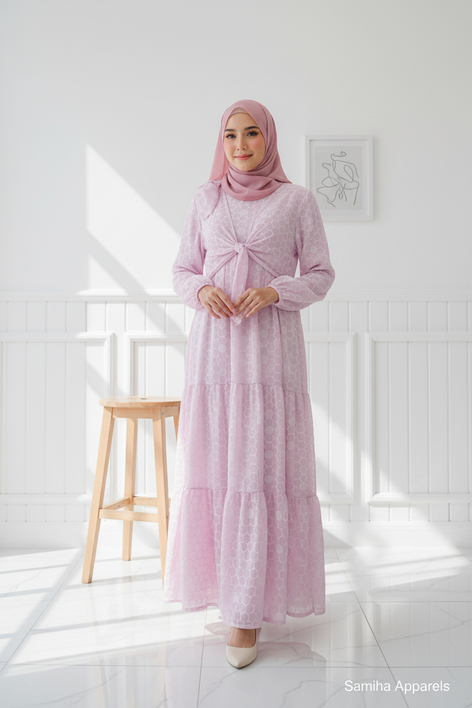 Pleated Maxi Dress -  Emboss