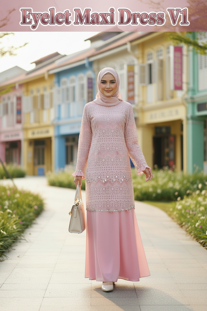 Eyelet Maxi Dress V1