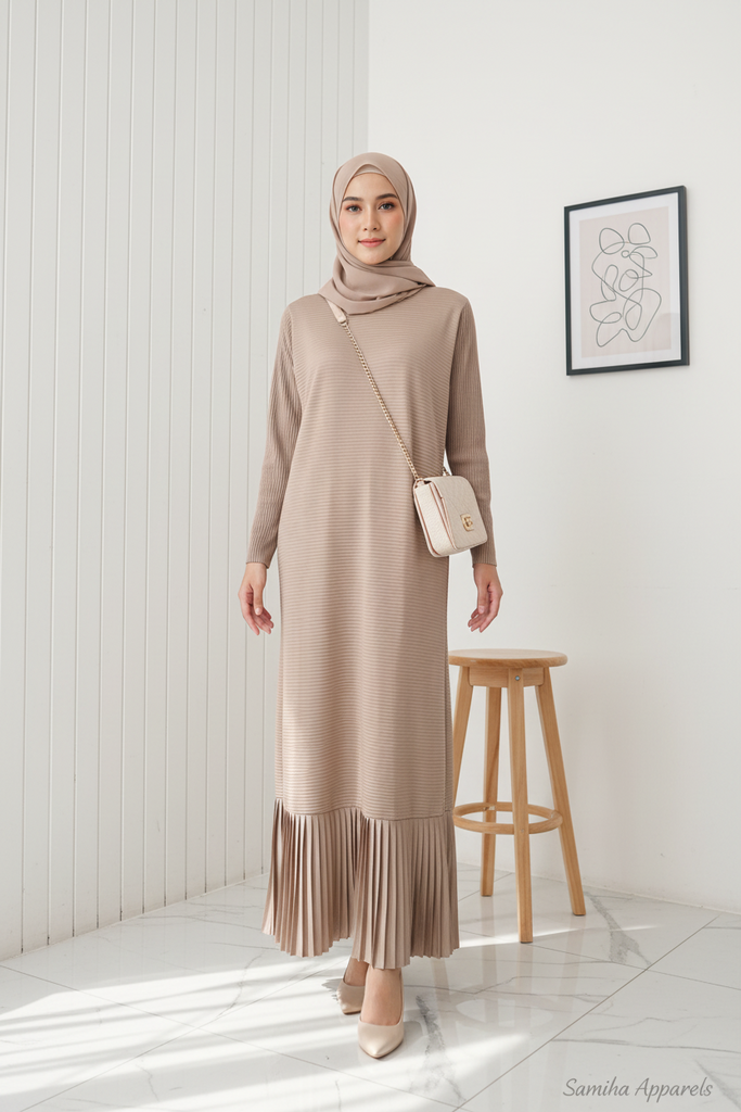 Korean Pleated Maxi Dress