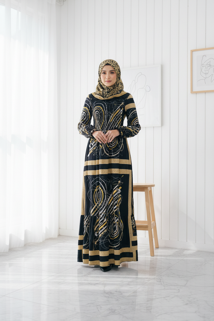 Smocked Maxi Dress- Pond