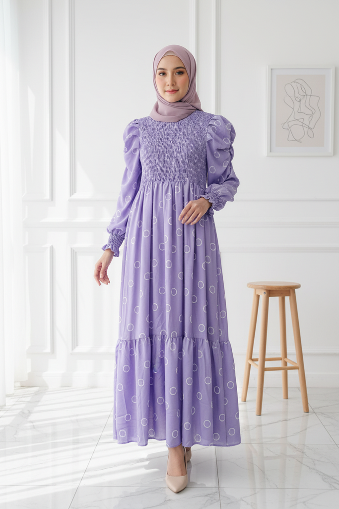 Smocked Maxi Dress - Ring Ring