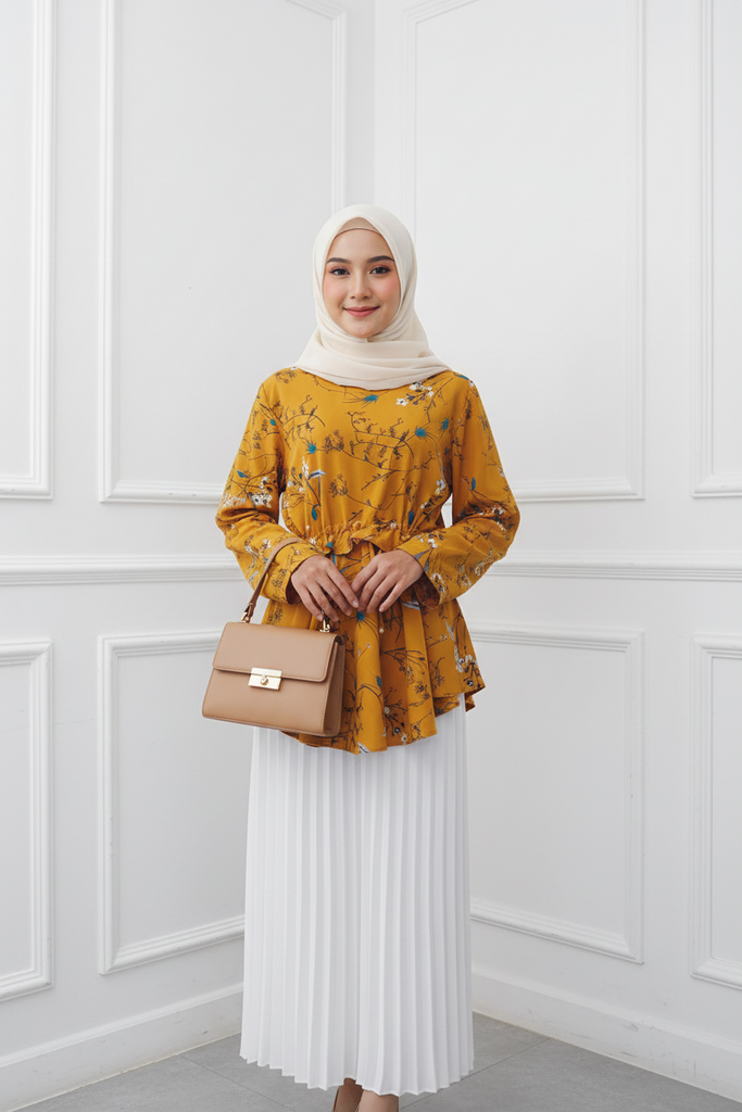 Ruffle Sleeve Modest Floral Top - Joy