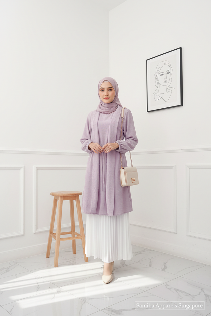 Pom Pom Cardigan Midi Dress