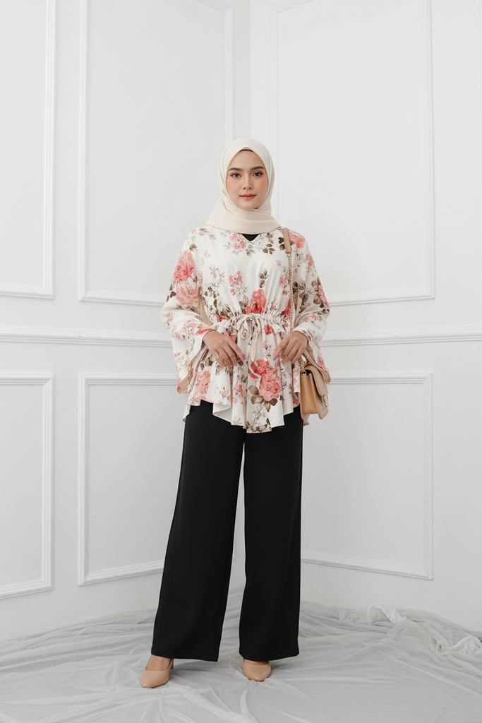 Rosiya Floral Ruffle Sleeve Top