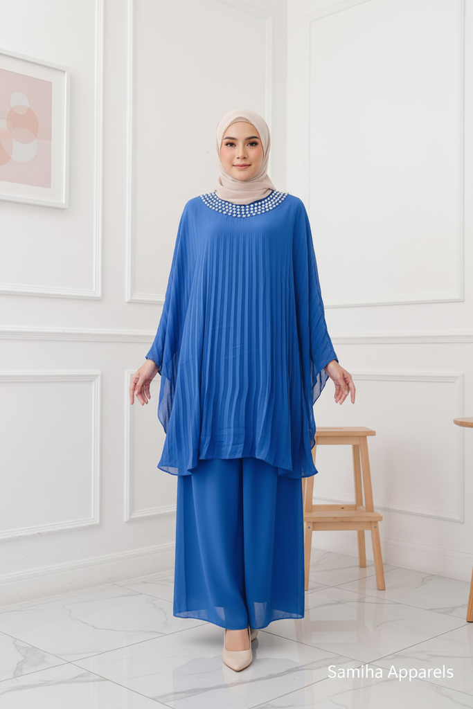 One Set Pleated Batwing Dress