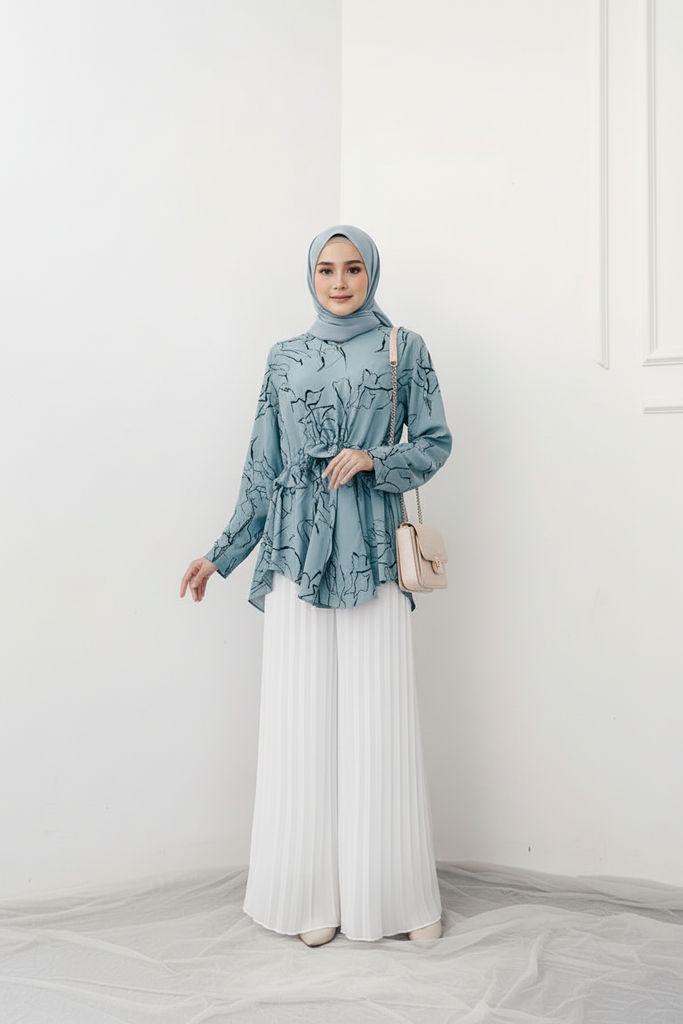 Scribble Floral Ruffle Top – Everyday Artwear