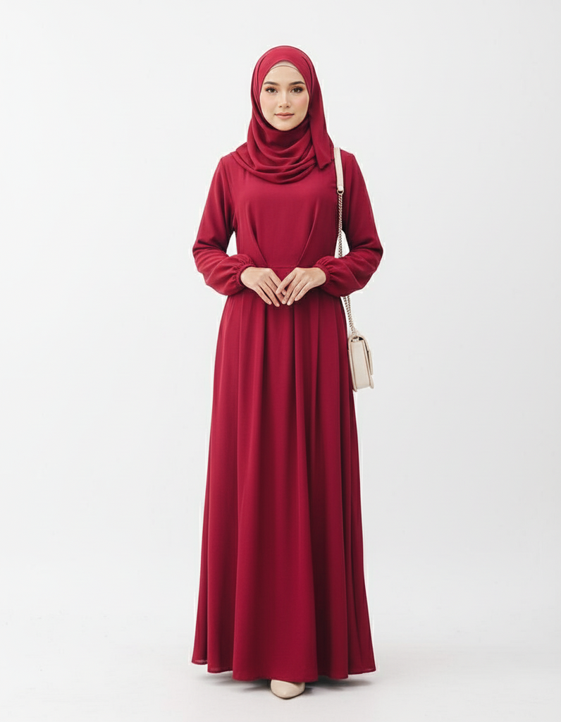 Saha Ruffle Maxi Dress – Elegant Fit