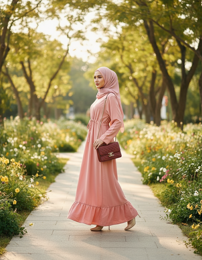 Namirah Maxi Dress – Modest Elegance with Flowy Comfort
by Samiha Apparels