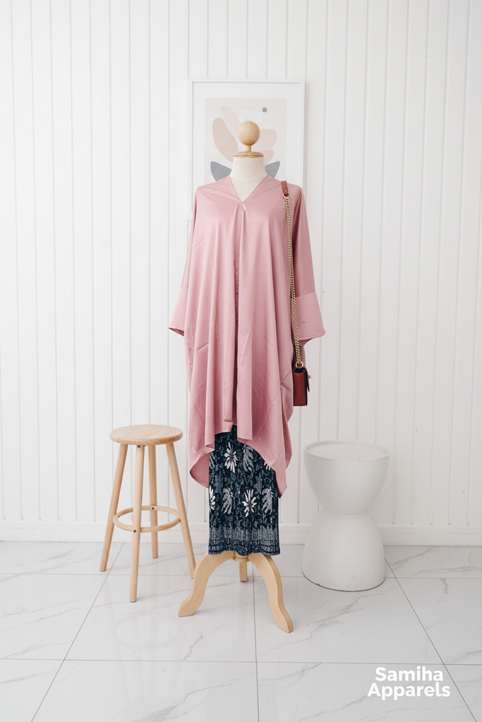 Pleated Skirt & Silky Tunic