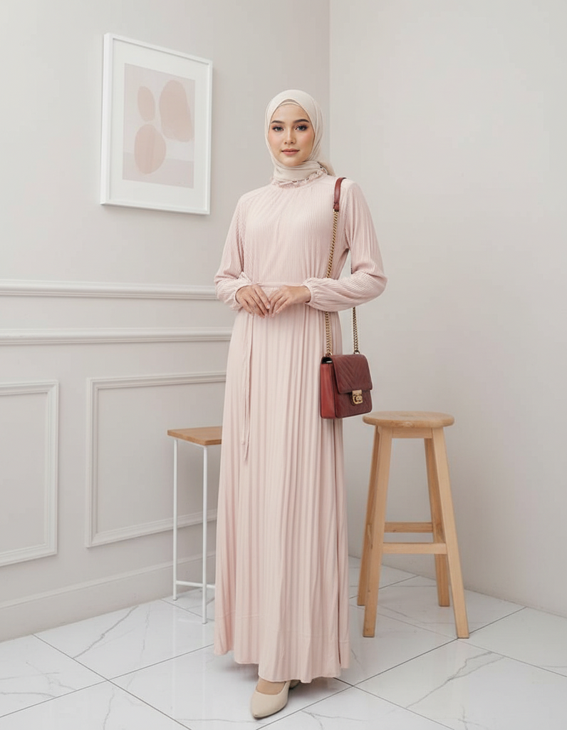 Pleated Maxi Dress - Sajni
