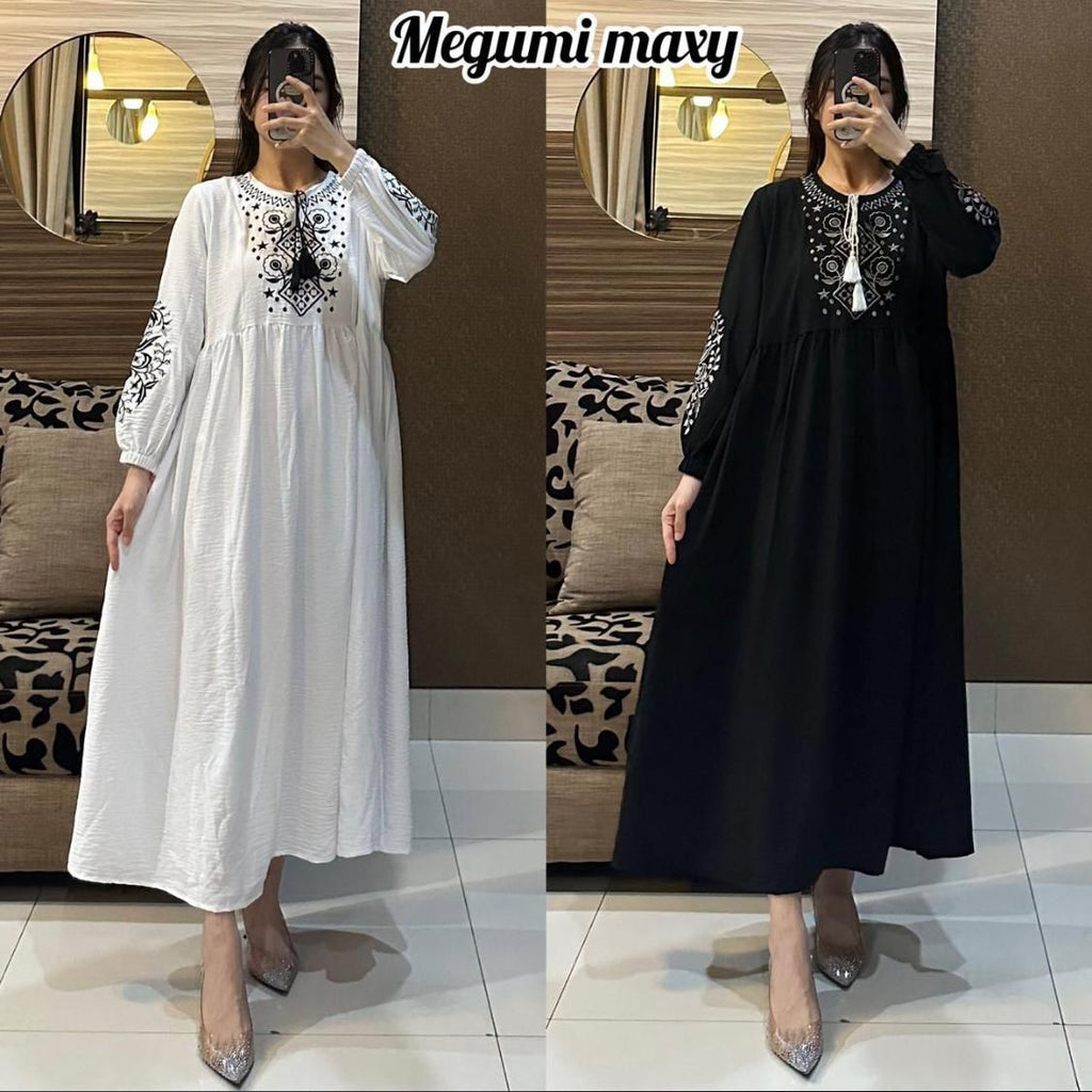 Embroidery Maxi Dress - Megumi