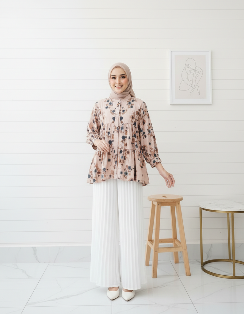 Crinkle Floral Top's