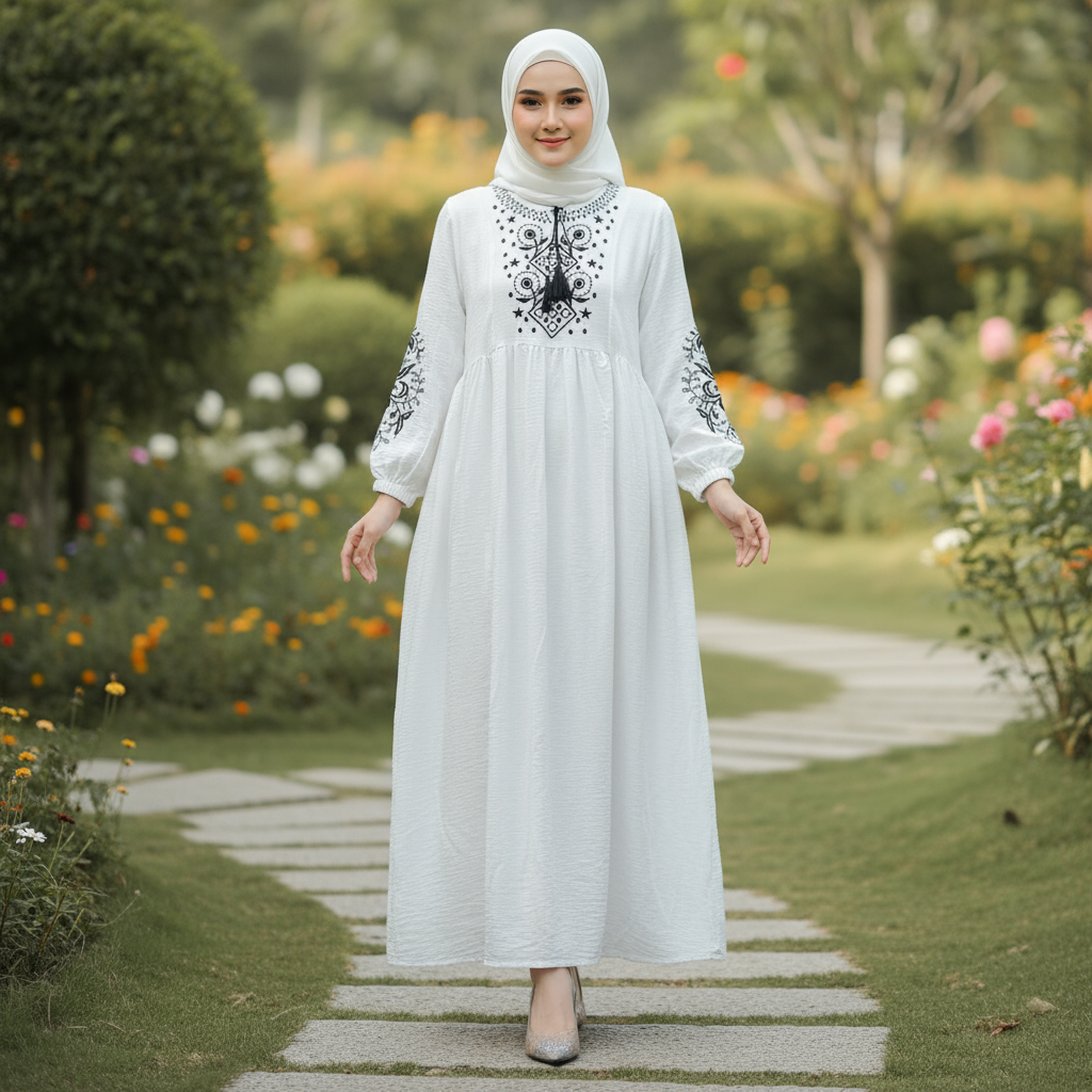 Maxi Dress with Embroidery - Megumi By Samiha Apparels