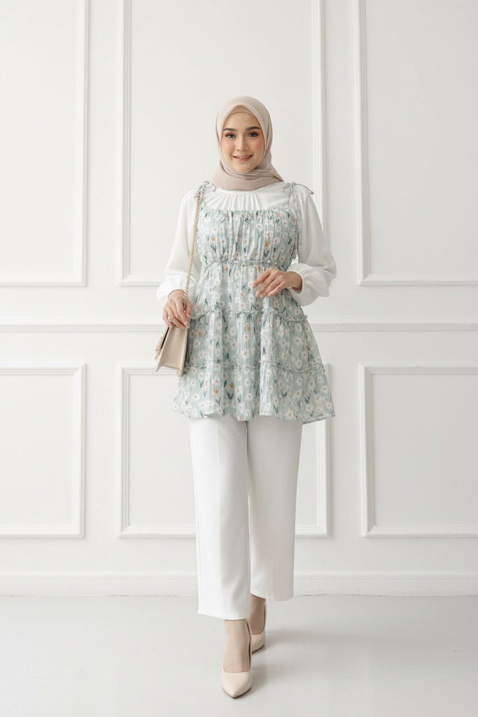 Ruffle Tiered Slip-On Top – Flowy, Feminine & Modest