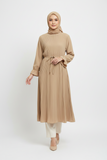 Korean Pleated Dress – Elegant Flar