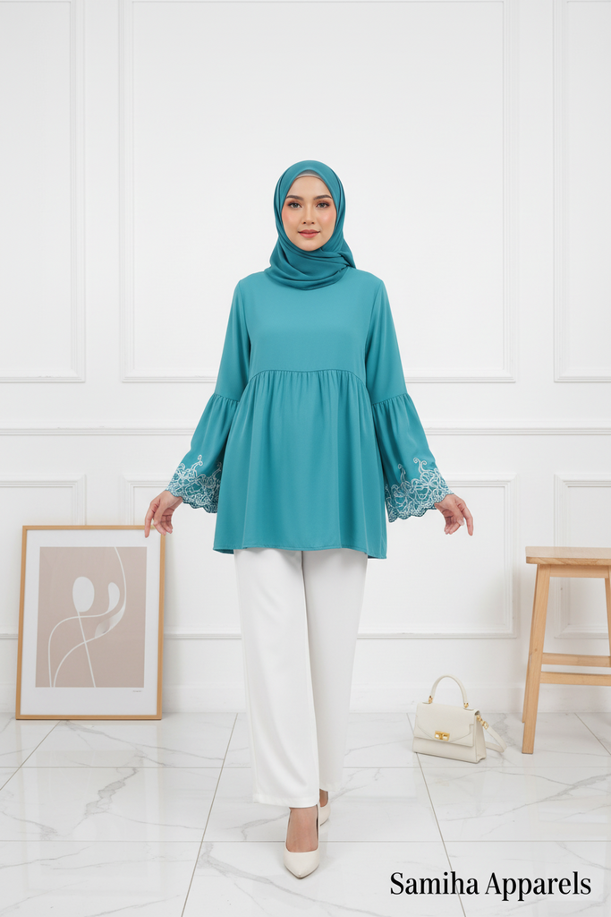 Nina Embroidery Top – Modest & Elegant