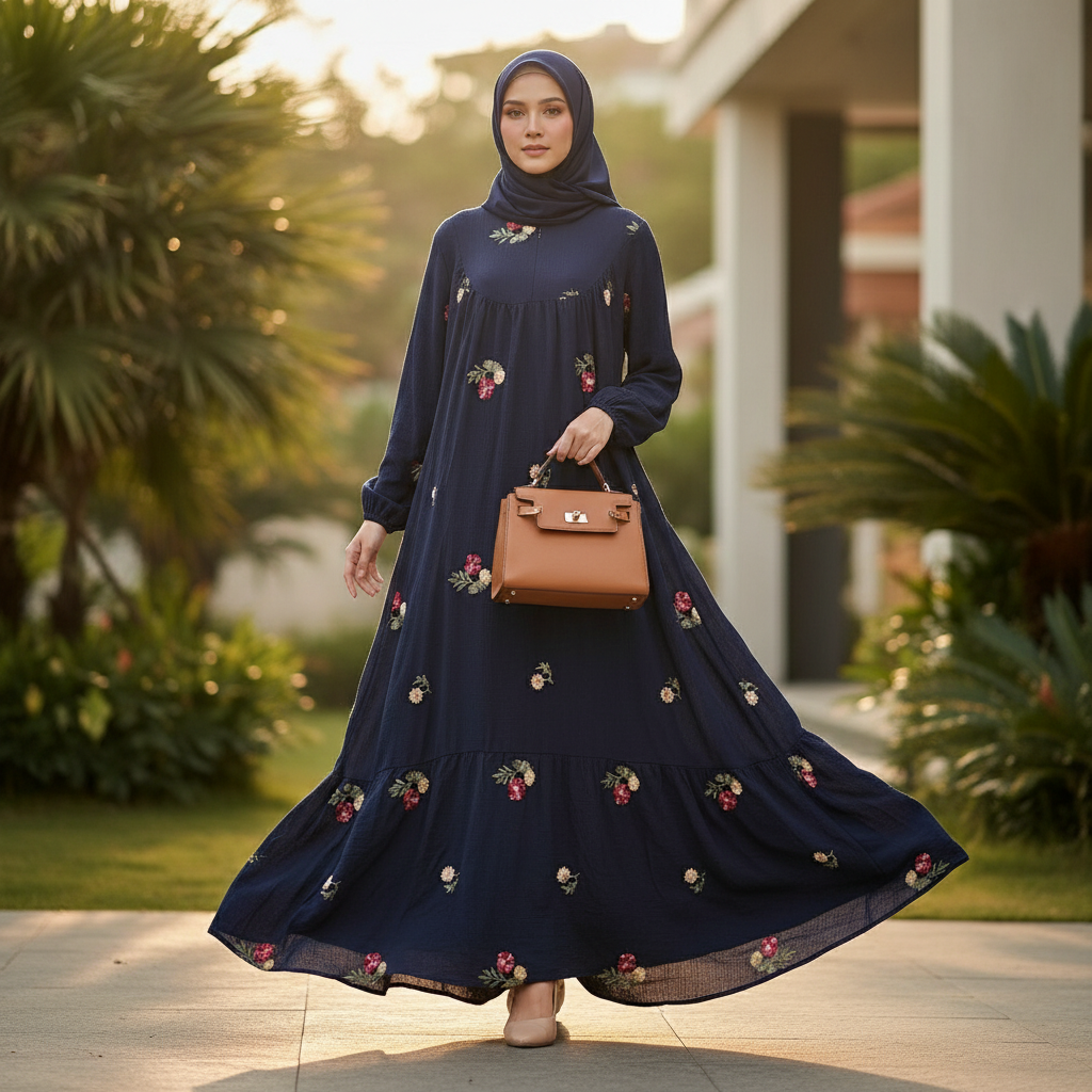 Elysia Floral Embroidery Maxi Dress – Grace in Every Stitch
By Samiha Apparels