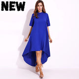Long Dress Casual Elegant Asymmetrical Hem Tops