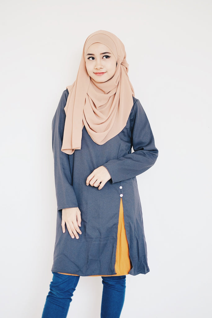 Slit tunic Farhana (Instock) - Samiha Apparels