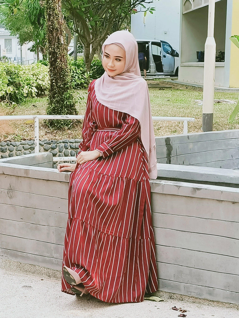 Stripe Maxi  Dress   - Kirana - Samiha Apparels