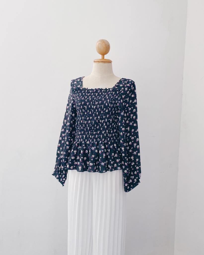 Smocked Peplum Top  - Nansi - Samiha Apparels