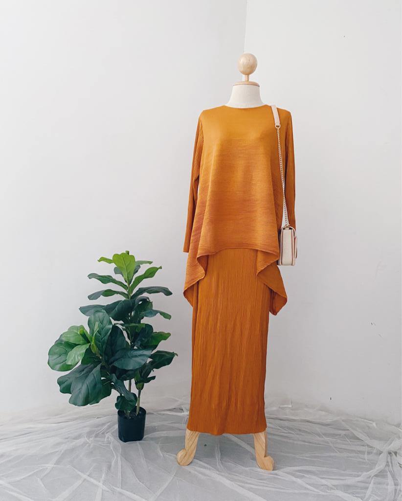 Pleated Skirt & Top - Monisa - Samiha Apparels
