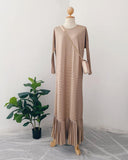 Korean Pleated Maxi Dress