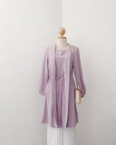 Pom Pom Cardigan Midi Dress