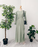 Pleated Maxi Dress -Saqina