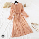 Korean Pleated  Polkadot dress 2.0
