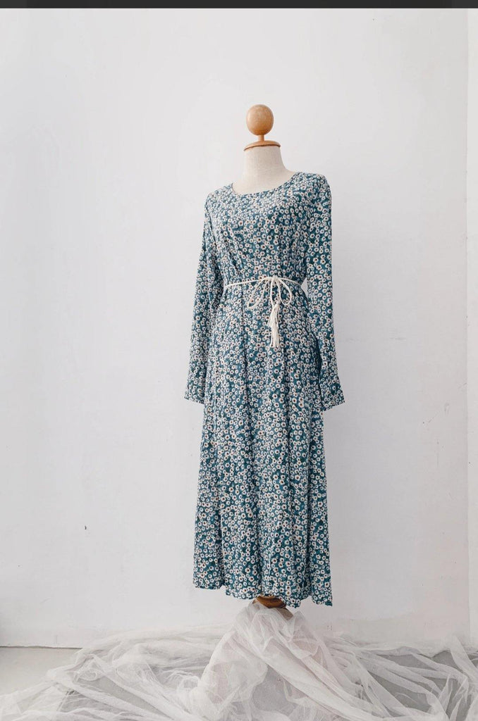 Midi Dress - Tiny Flower - Samiha Apparels