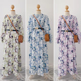 Smocked Watercolour Maxi Dress
Soft • Stretchable • Free Size