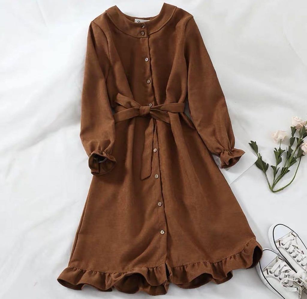 Korean Losya RUFFLE Dress - Samiha Apparels