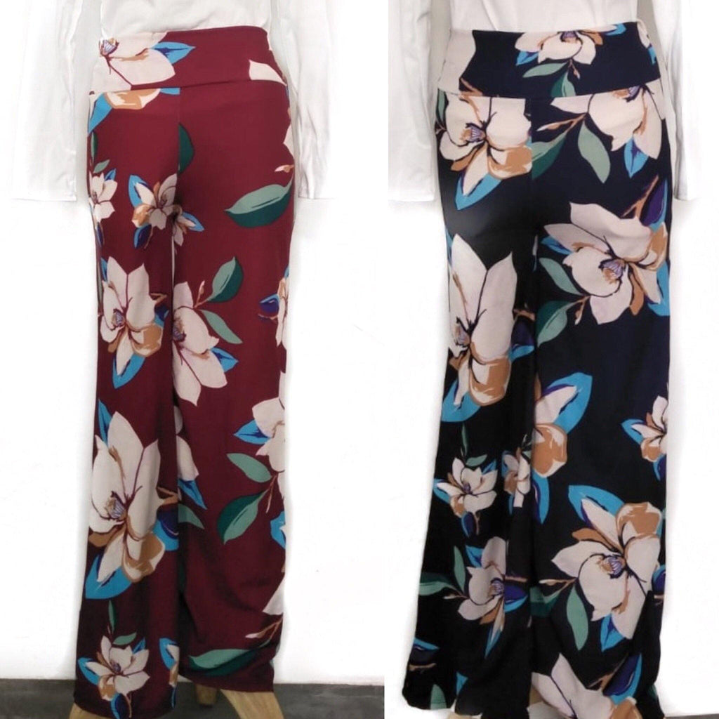 Printed Palazzo Pants - Lina - Samiha Apparels